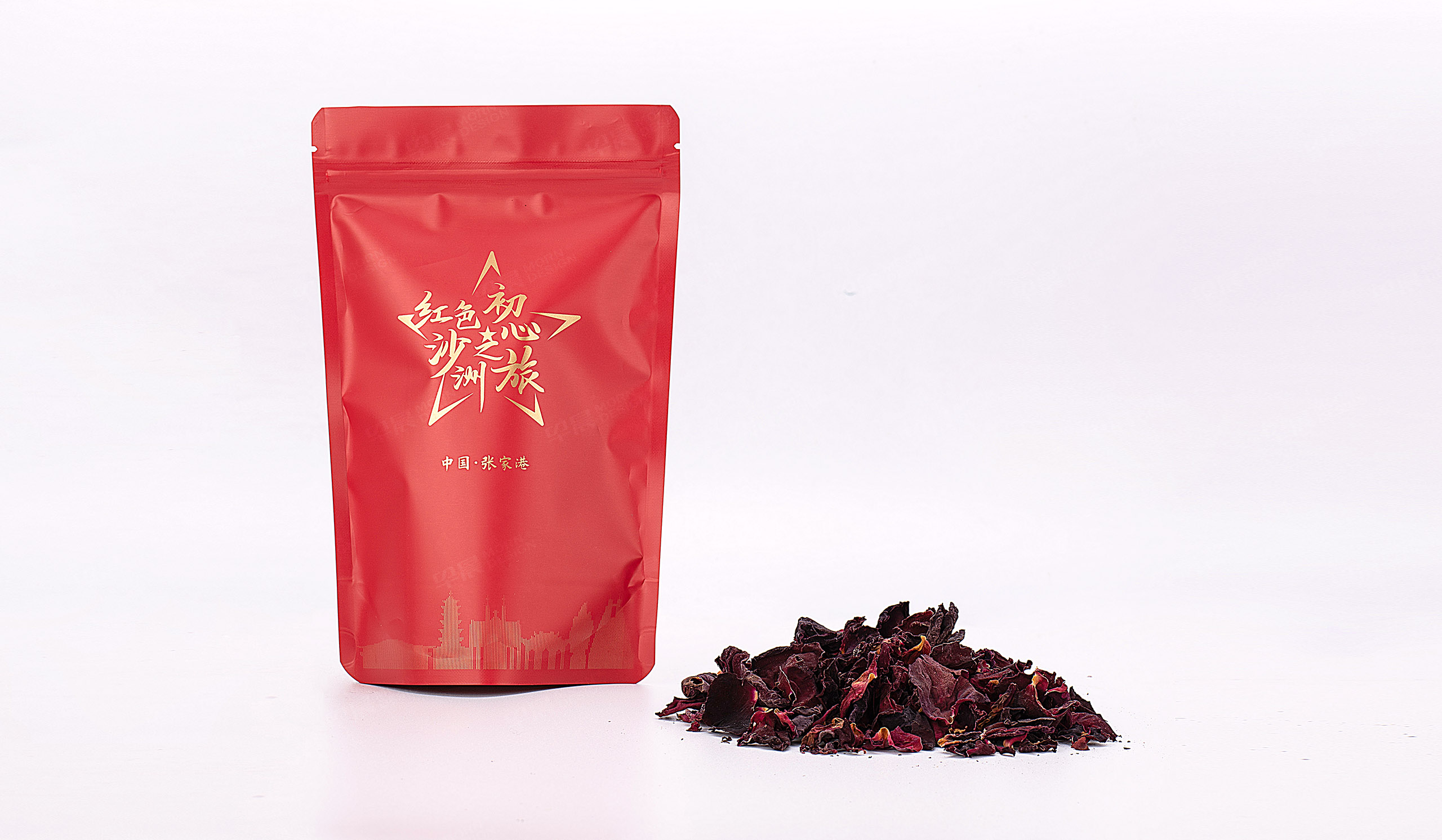 玫瑰花茶文創(chuàng)品牌包裝設(shè)計(jì)-紅色沙洲初心之旅-早晨設(shè)計(jì)包裝設(shè)計(jì)作品