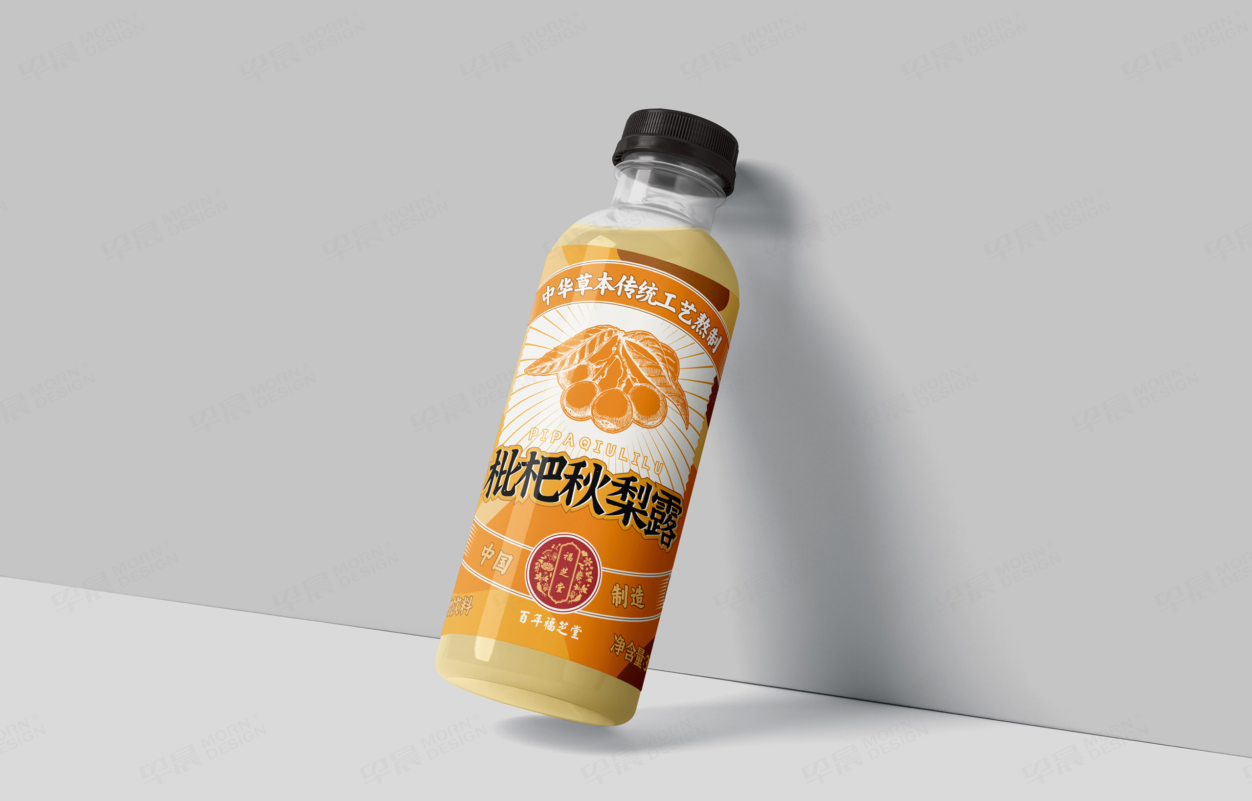 飲料瓶標設計,瓶貼設計,瓶標設計,飲料標簽設計,公司,福芝堂